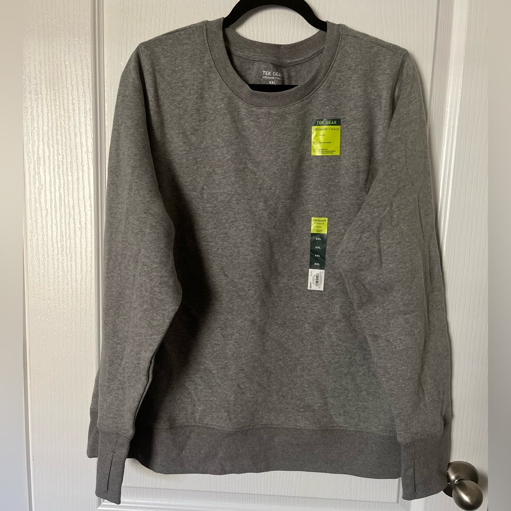 Tek Gear Women’s XXL Gray Crewneck Fleece sweatshirt